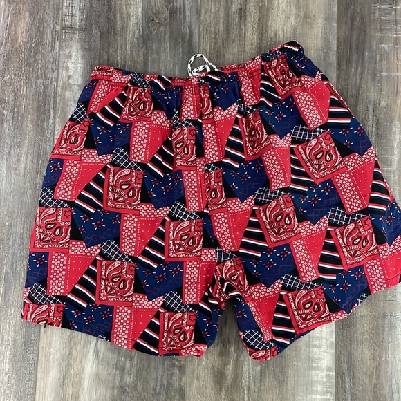 Vintage Hobie Bandana Print Swim Trunks - Picture 4 of 5